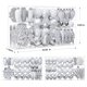 thumbnail image 5 of Set de adornos de bolas navideñas ShareConn, 106 piezas, blanco y plateado, 5 of 6