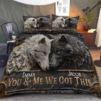 Milsleep - You & Me We Got This - Juego De Edredón Personalizado Lobo