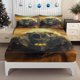 thumbnail image 1 of Dark Knight Chariot Galloping Through Dust Fitted Sheet Set - A Protective Mattress Cover Featuring a Hero's Journey of Justice Ela, 1 of 1