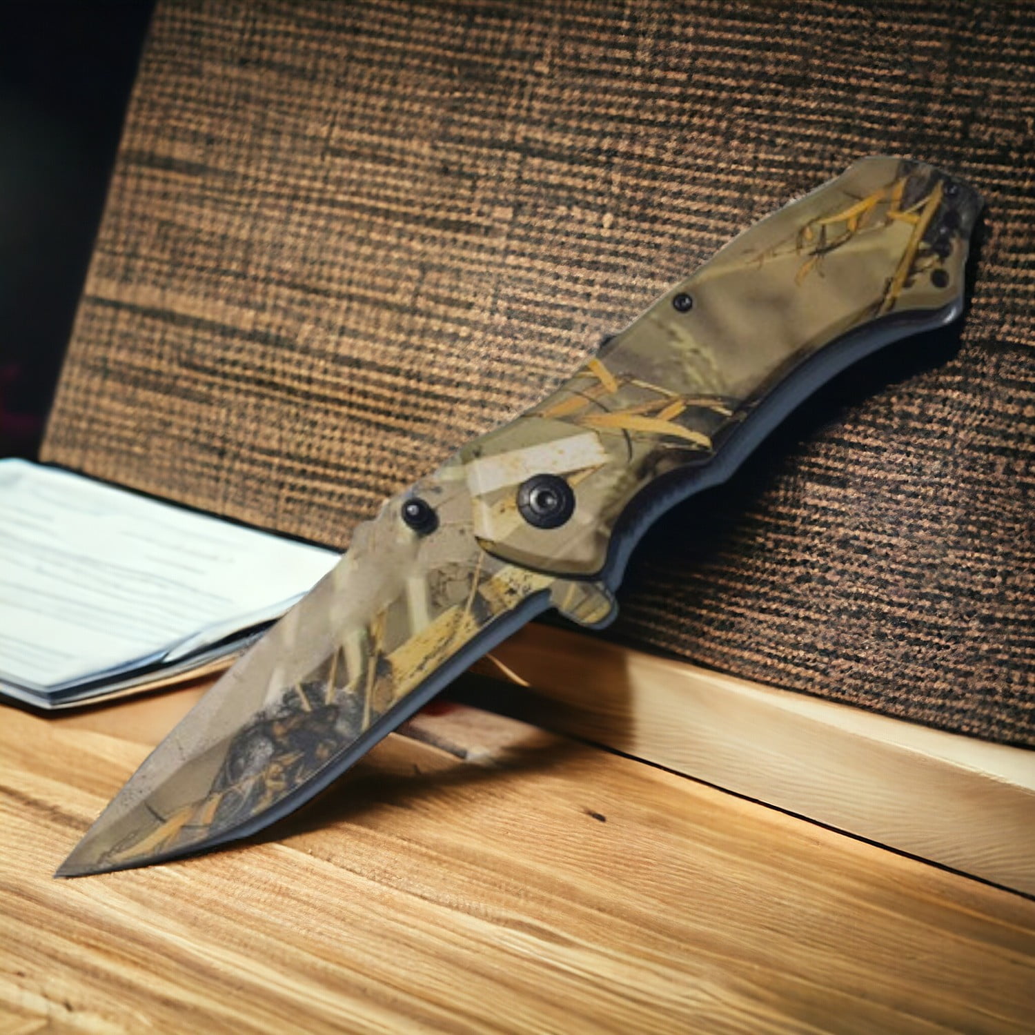 Genérico - Navaja Plegable Desert Folies Am36 Navaja Corta Pluma Cuchillo Cortapluma Stilete Plegable