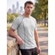thumbnail image 4 of Camiseta de Hombre INSPIRE CHIC con Ribete a Rayas Cuello Redondo Manga Corta Verano Casual Talla L Gris, 4 of 5