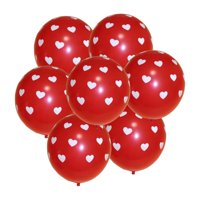 Magideal - 50 Globos Del Día De San Valentín, Regalos Del Día De San Valentín Para Niños, Accesorios Para Fotos, Globos De Látex Con Forma De Corazón, Globos De , Corazón Bola Roja Corazón Blanco