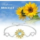 thumbnail image 3 of Pulsera Brazalete Plata Fina 925 Flor De Girasol Opalo Mujer plateado Talla única, 3 of 5