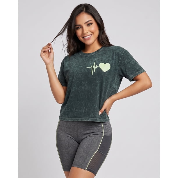 Polera Corazón Retro Training Soft Calidad Profesional - A365