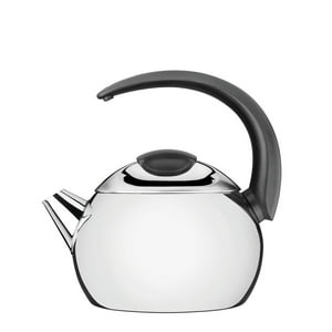 Tetera De Acero Inoxidable Con Mango Negro 14,5 Cm Y 2,25 L Tramontina