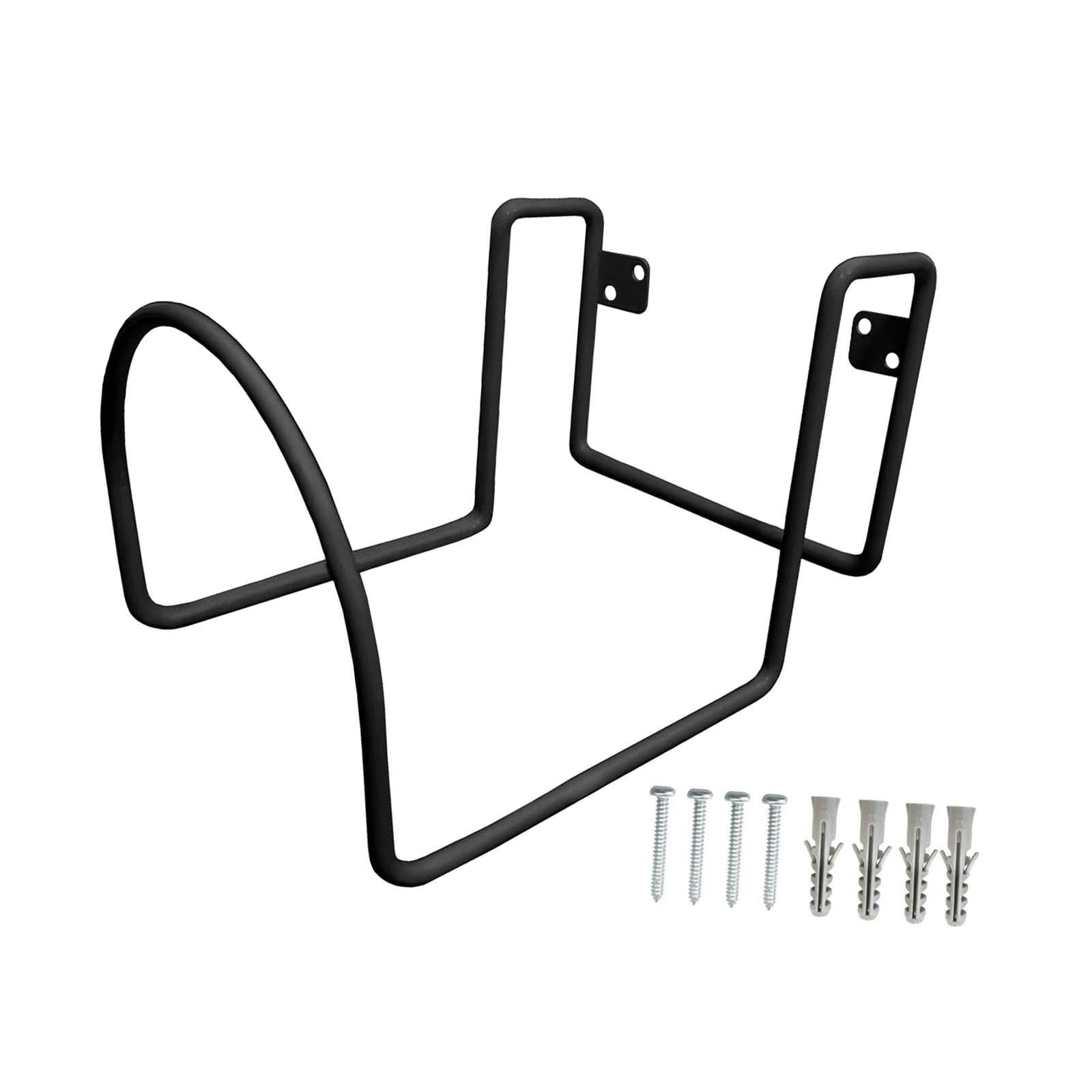 Magideal - Soporte De Manguera De Jardín, Organizador De Soporte De Cordón, Soporte, Colgación, Almacenamiento De Metal De Metal Almacenamiento De La Manguera De Negro