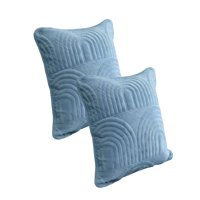 Genérico - Pack De 2 Fundas De Cojin Serie Arco 45X45 Cm Celeste