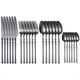 thumbnail image 1 of 24pcs, Mental Cutlery Set, Stainless Steel Tableware Set, Household Creative Steak Knife, Household Fork For Meal, Mental Spoon For Dining, Dessert Spoon, Kitchen Stuff, Flatware Set, Kitchen Gadgets,, 1 of 5