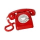 thumbnail image 5 of Teléfono de disco giratorio de estilo vintage, teléfono con cable europeo, estilo años 60, con campana de metal, estilo retro. Rojo, 5 of 5