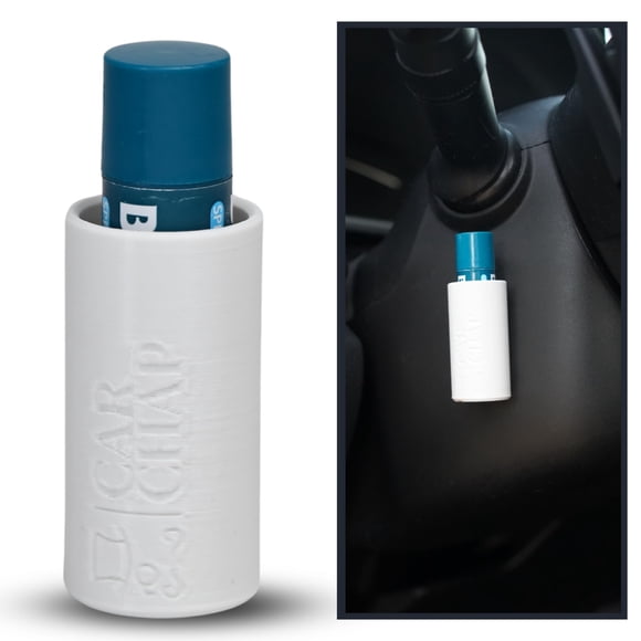 Soporte para bálsamo labial CarChap para coche, blanco, fabricado en EE. UU.