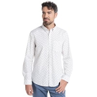 Truval - Camisa Microprint Blanco M