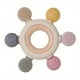 thumbnail image 1 of Baby Teething Toys Silicone Rudder With Wooden Ring Soothe Silicone Teether BPA Free Babies Gums Grip Toys , Food Grade Silicone Chew Baby Toys, Soft Texture, Easy To Hold And Clean, Shower Gift For, 1 of 3
