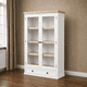 thumbnail image 2 of Vitrina "Horizon" de Madera Natural Vitrina Gran Formato - Blanco - 120x35x180 cm, 2 of 3