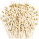 thumbnail image 1 of 200 palillos de cóctel de 4,7 pulgadas para aperitivos, palillos de cóctel de bambú para bebidas, postres, charcutería, palillos de dientes elegantes para fiestas de bodas, mini palillos de comida con, 1 of 7