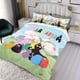thumbnail image 3 of Barbapapa Conjunto de sábanas temático, trío de piezas, cómodo y amigable con la piel, diseño único, regalo de decoración para el hogar para familiares, amigos y fans, 90 cm * 190 cm, 3 of 6