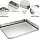 thumbnail image 2 of 1pc Baking Sheet And Rack Set,Stainless Steel Cookie Sheet, Baking Pan Tray With Cooling Rack,Non Toxic & Healthy,Rust Free & Dishwasher Safe, For Outdoor Picnic Party BBQ Accessories, 2 of 4