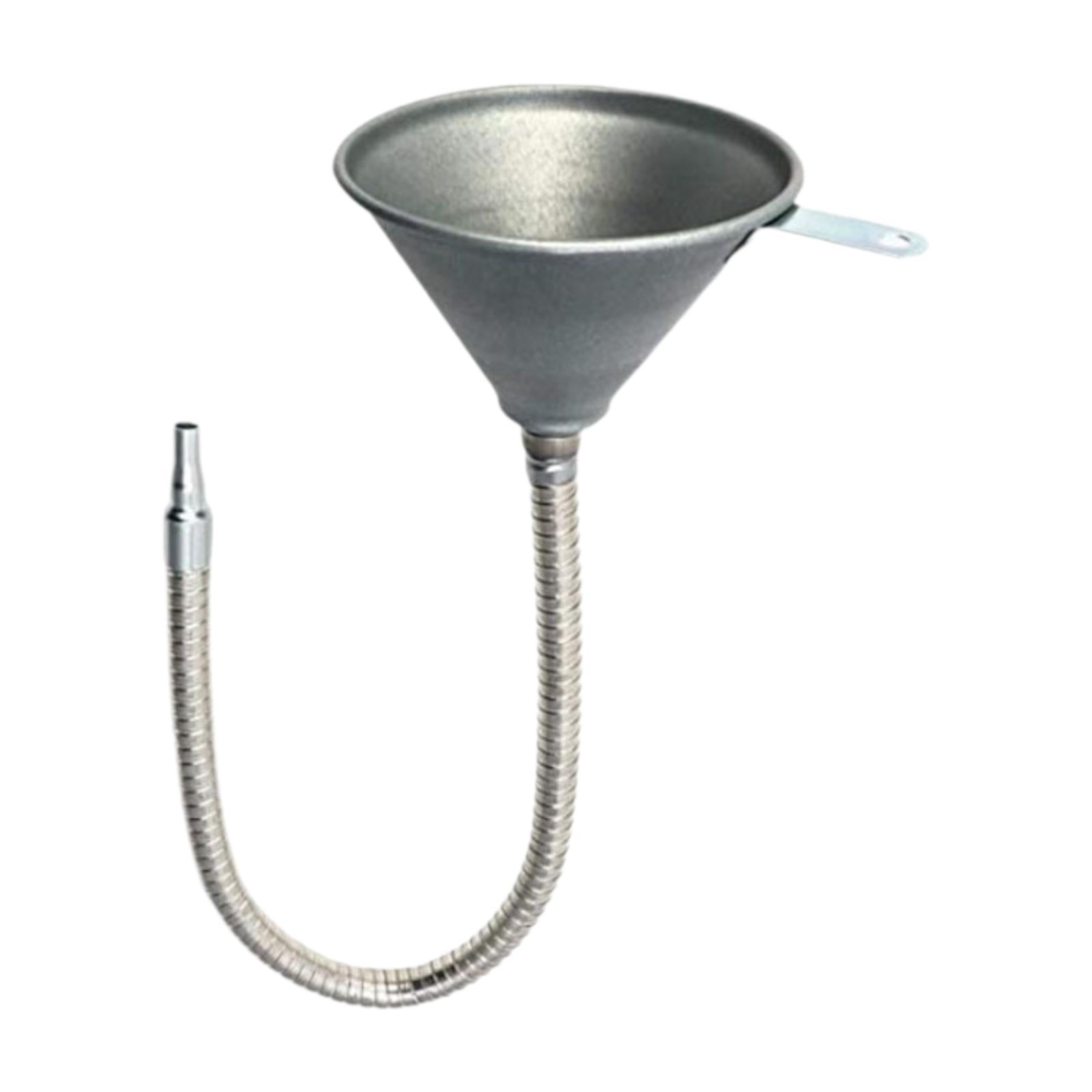 Ioensy - Embudo De Pico Para Uso Automotriz, Embudo Metálico Portátil Para Aceites, Combustibles Y Líquidos, Embudo De 630 Mm