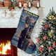 thumbnail image 1 of Dead Loch Tema: Calcetines de Navidad, fino lino blanco para colgar en escaleras y chimenea, decoración navideña para el hogar, regalo de Navidad.54cm×38cm, 1 of 5