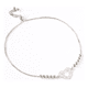 thumbnail image 1 of Pulsera plata 925 corazón geométrico ajustable, 1 of 3