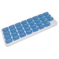 Ioensy - Caja De Pastillas Organizador De Medicamentos Dispensador Estuche Contenedor Almacenamiento Mensual Azul