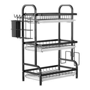 Crusec - Escurridor Secador De Platos 3 Niveles Estructura De Acero