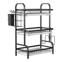 Crusec - Escurridor Secador De Platos 3 Niveles Estructura De Acero