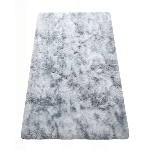 Genérico - Alfombra Peluda 180X200 Color Gris Claro