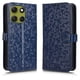 thumbnail image 1 of Funda Cartera Lunares Motorola Edge G86 Power 5G con Tarjetero, Correa y Soporte Azul, 1 of 6