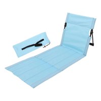 Magideal - Respaldo De Camping Plegable, Cómodo Cojín Para Asiento De Playa, Asiento De Suelo Fácil De Transportar, Silla De Suelo Plegable Para Barbacoa De Jard Azul Claro