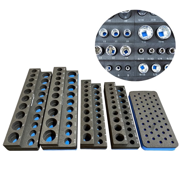 Organizador de enchufes ToolGear fácil de leer con 80 enchufes