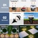 thumbnail image 5 of Luces solares de piso Gahomlumy, paquete de 8, IP67 impermeables, 3000K, 5 of 7