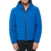 Chaqueta Tommy Hilfiger De Poliéster Elástico Con Capucha, Plegable, Azul, Para Hombre