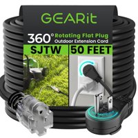 Cable De Alimentación Gearit 16/3 Awg 15M Con Enchufe Giratorio E Impermeable
