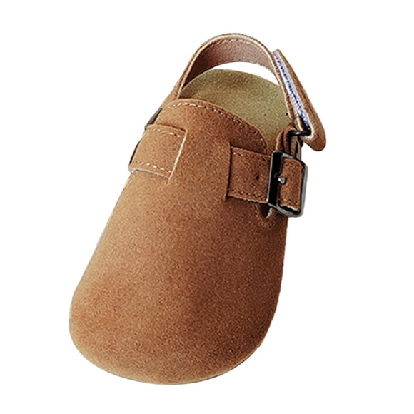Zuecos De Ante Para Niños, Zapatos Para Caminar Suaves Y Ligeros Para Niños De Interior, Unisex, 27