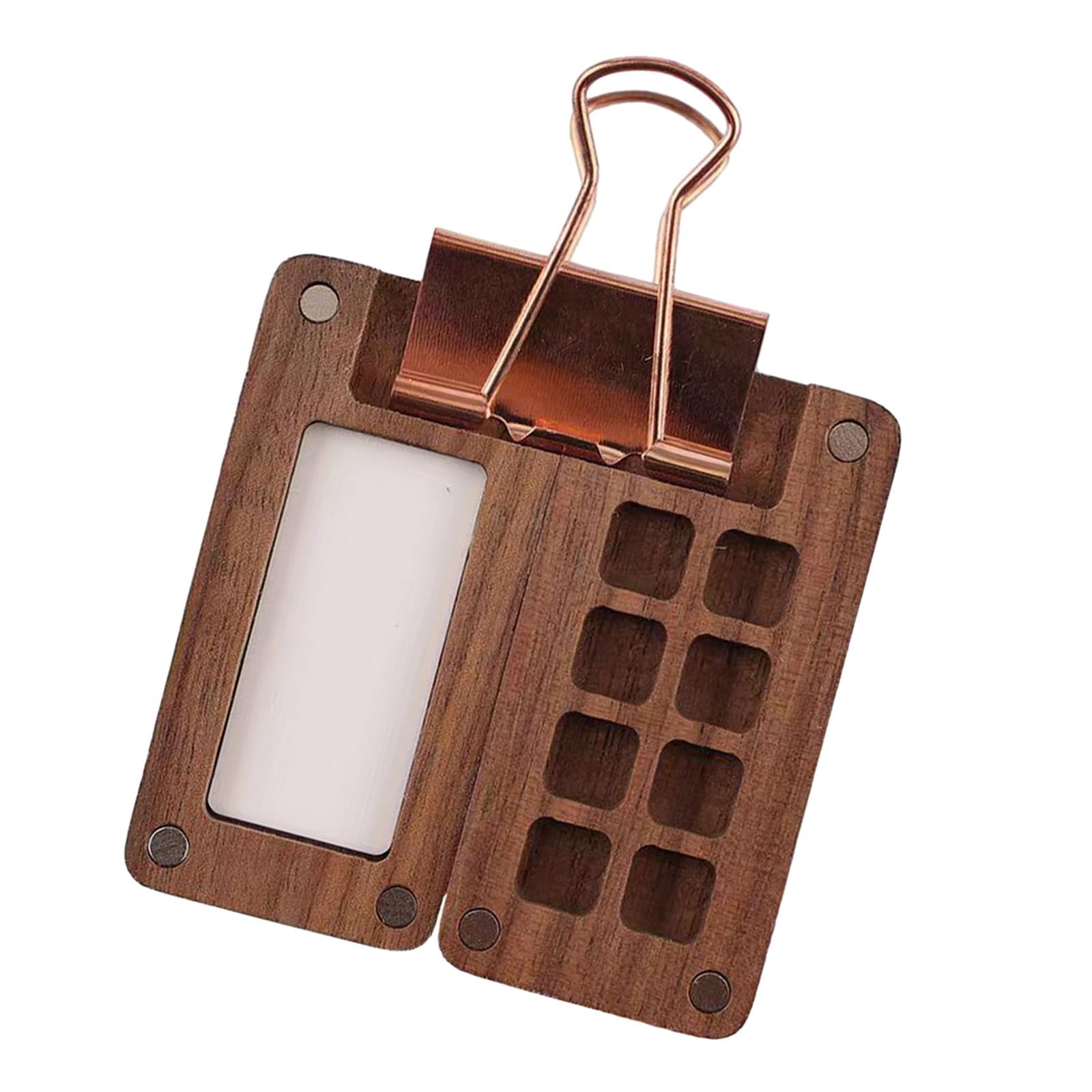 Bothyi - Paleta De Acuarela, Paleta De Pintura De Madera Para Pigmentos De Pintura Al Óleo Gouache, Acrílico Con Clip