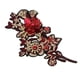 thumbnail image 2 of Insignia del remiendo de la lentejuela del bordado del Applique de la flor del grano para la ropa que cose rojo, 2 of 5