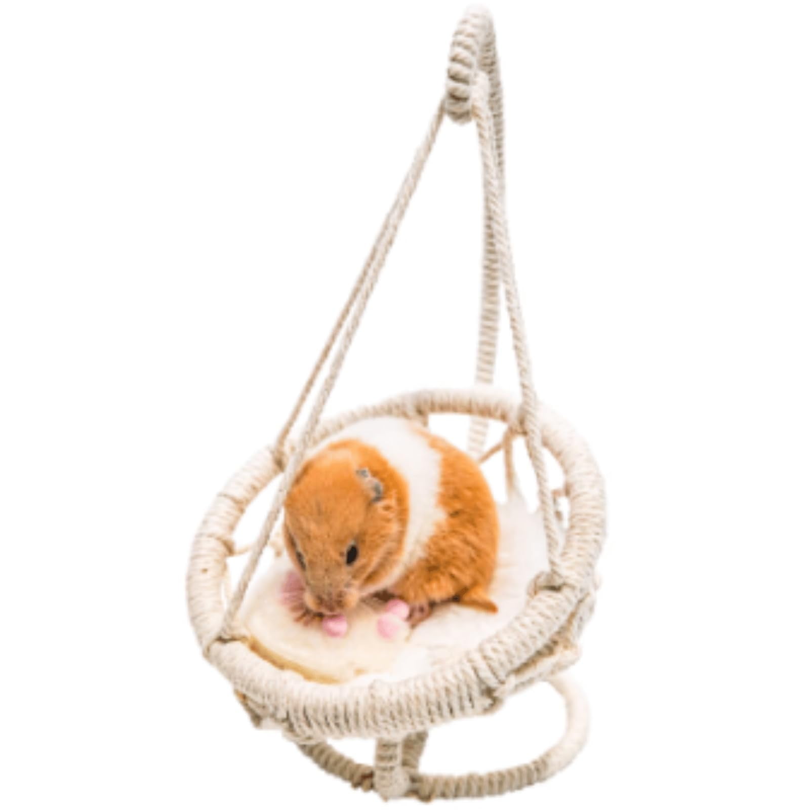 Hamaca para hámster Copfeu 12 cm blanca de tejido colgante