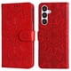 thumbnail image 1 of Funda tipo cartera FOXDOCK para Samsung Galaxy A54 5G , diseño girasol en relieve, cuero PU, cierre magnético, soporte y tarjetero, 1 of 5