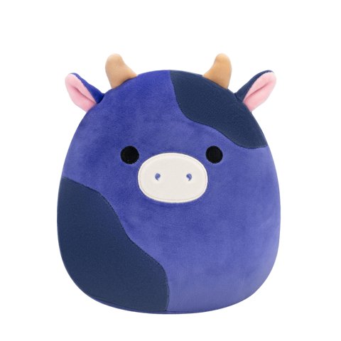 Peluche Squishmallows Original Con Forma De Vaca Morada Roja, 20 Cm