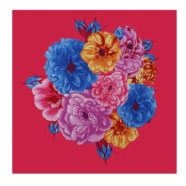 35.4 Flower Print Bandana: Add a Pop of Color to Your Look with These Stylish Floral Head Scarves!