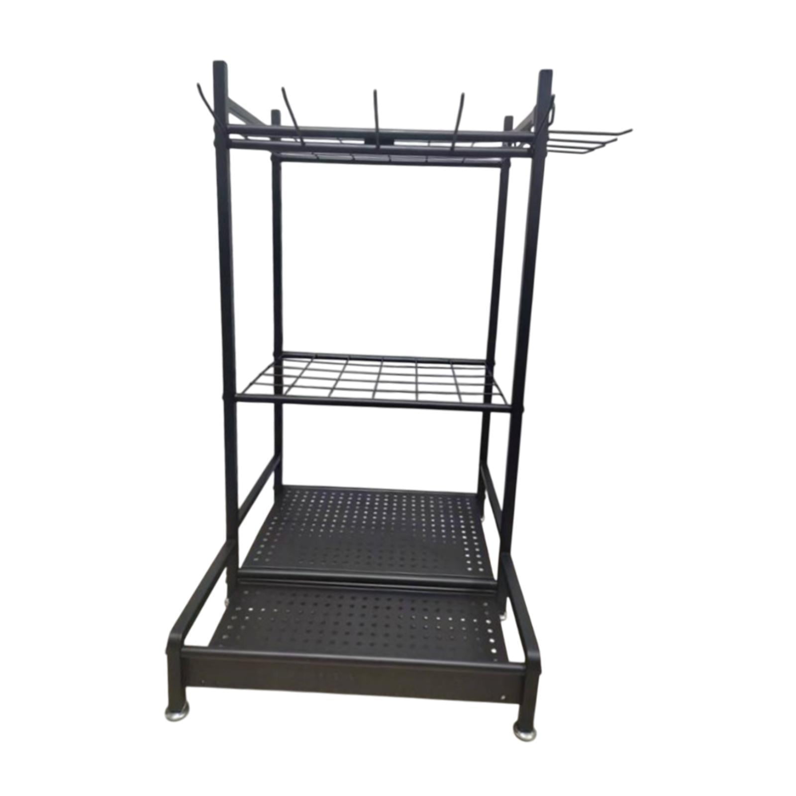 Ioensy - Organizador De Herramientas De Jardín, Soporte De Almacenamiento, Taller En Casa, Cobertizo, Estante De Acero Para Herramientas De Jardín Sin Ruedas