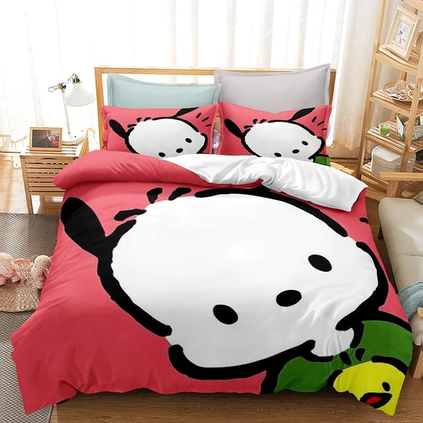 Anime 3 Piece Bedding Set for Boys Girls Adult 3D Printed Cartoon Duvet Cover Set Comforter Cover Lightweight Quilt Cover
