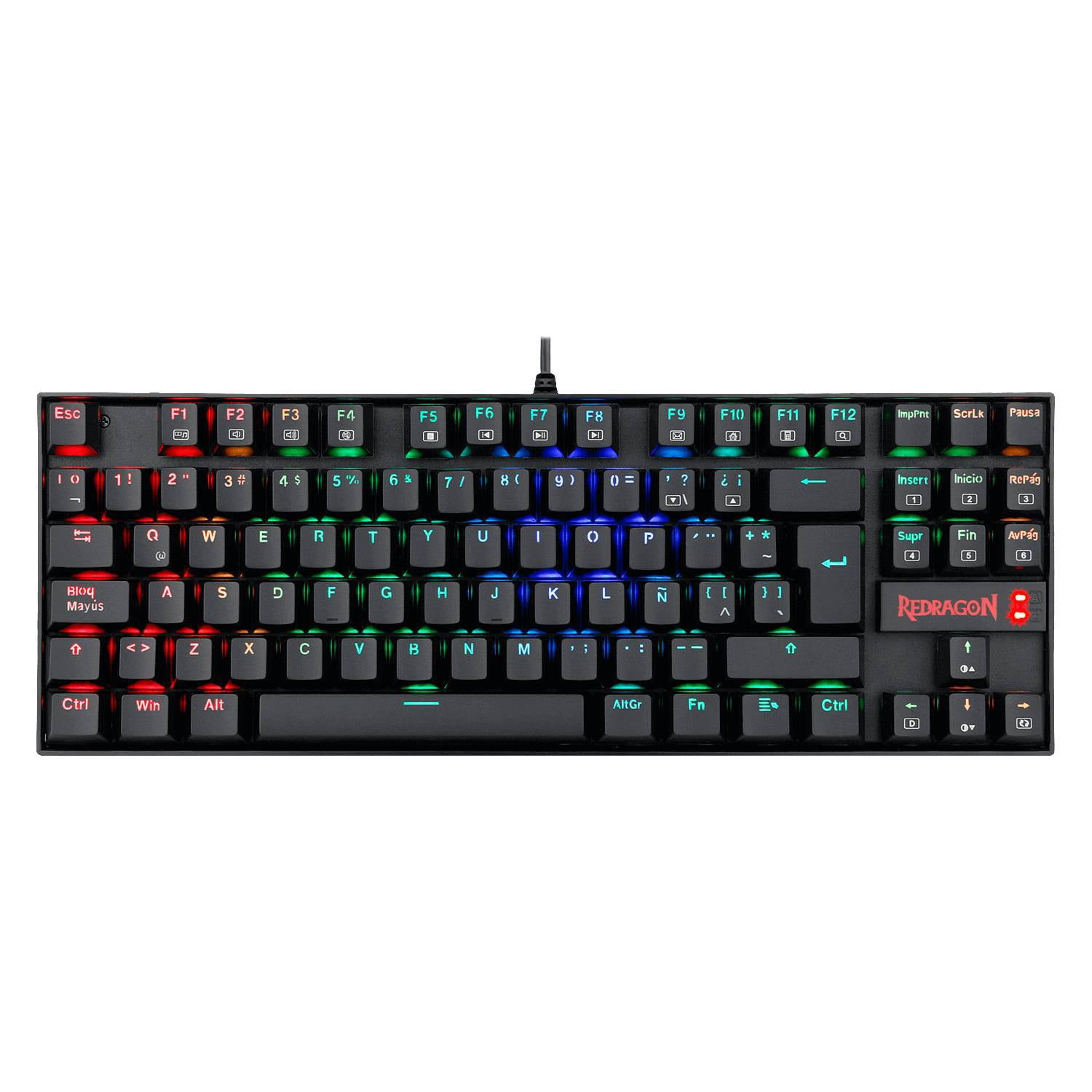Redragon - Teclado Mecanico Kumara K552-sp Kr Negro Rainbow