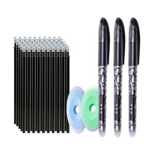 Bothyi - 3 Uds Bolígrafos Borrables Adultos Punta Extrafina 0,5Mm Para Útiles Escolares De Escritura Negro