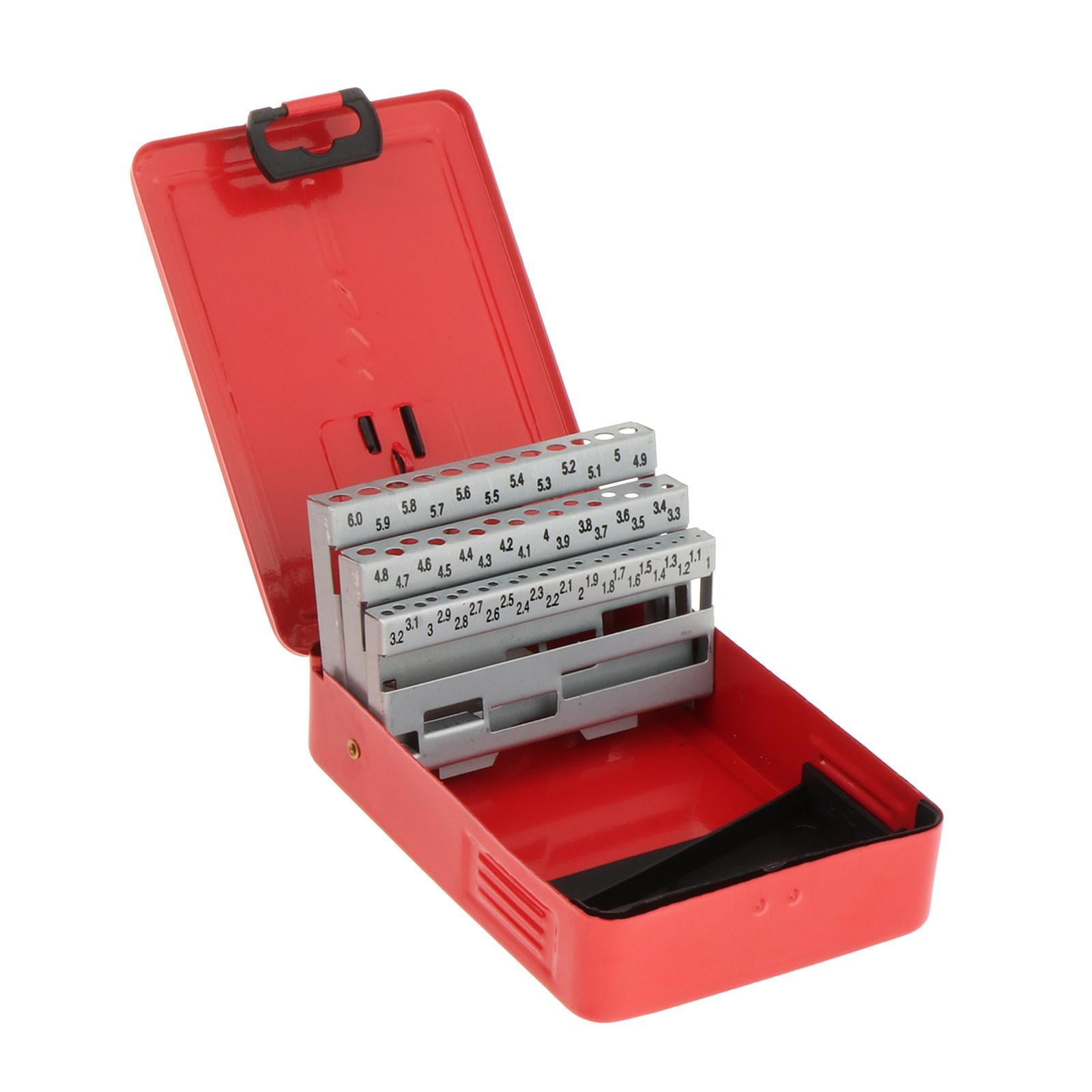 Magideal - Estuche Para Brocas Helicoidales, Estuche De Almacenamiento, Accesorio, Vacío, Práctico, Resistente, De Metal, Caja De Índice Para Brocas, Dispensador 60 Ranuras