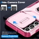thumbnail image 3 of Funda Armada para Samsung Galaxy A16 con Tapa Deslizante y Soporte Magnético Giratorio Rosa, 3 of 5