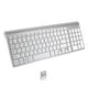 thumbnail image 1 of Teclado Inalámbrico Delgado De Escritorio 2,4G Silencioso Para PC Portátil Teclado Numérico Plateado Blanco, 1 of 3