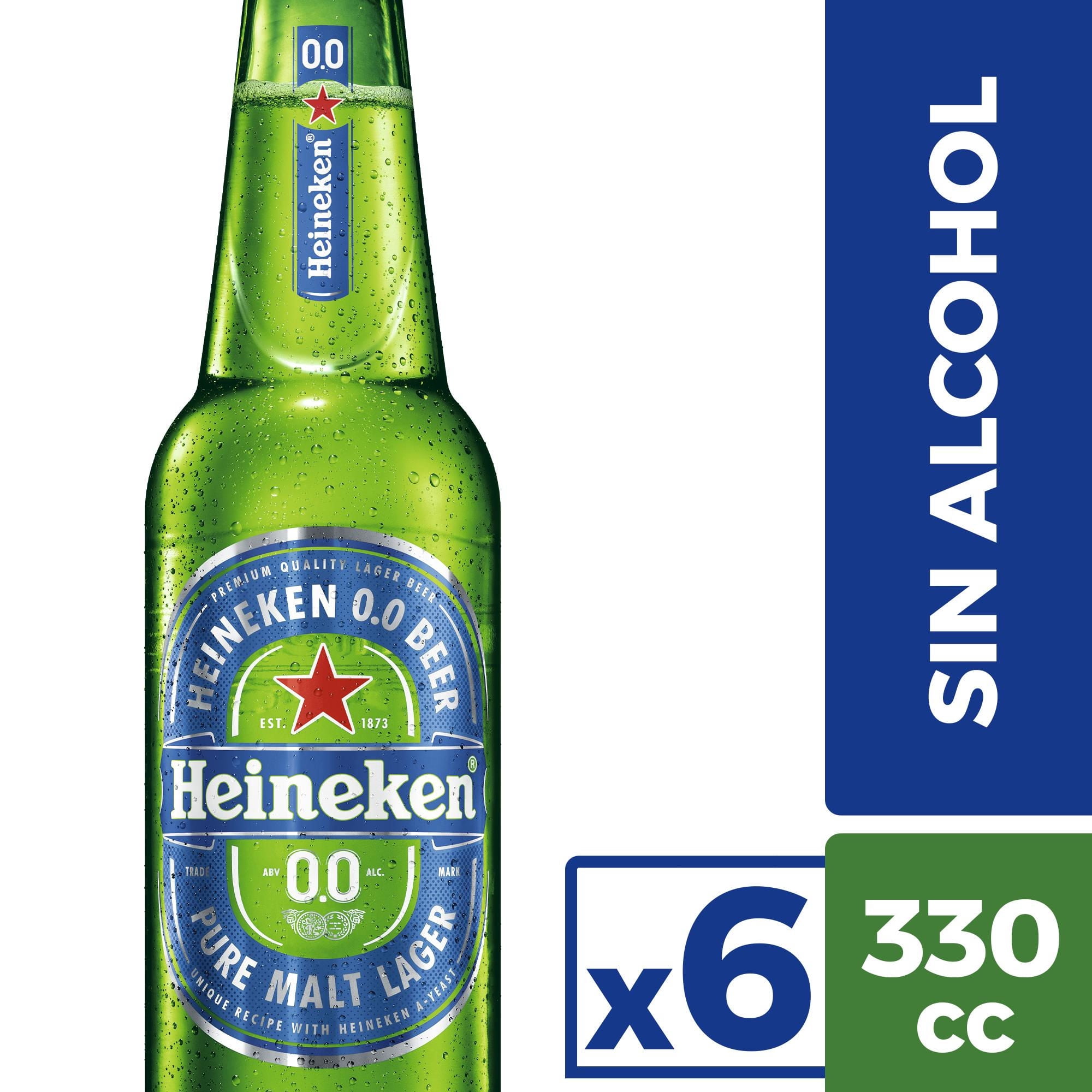 Cerveza Sin Alcohol Lager Pack 6 Botella 330 ml Heineken