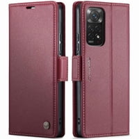 Caseme Tipo Cartera Xiaomi Redmi Note 11 4G/Note 11S Con Cierre Magnético, Rfid, Tarjetero, Soporte, Carga Inalámbrica