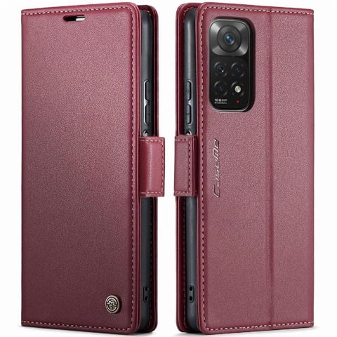 Caseme Tipo Cartera Xiaomi Redmi Note 11 4G/Note 11S Con Cierre Magnético, Rfid, Tarjetero, Soporte, Carga Inalámbrica